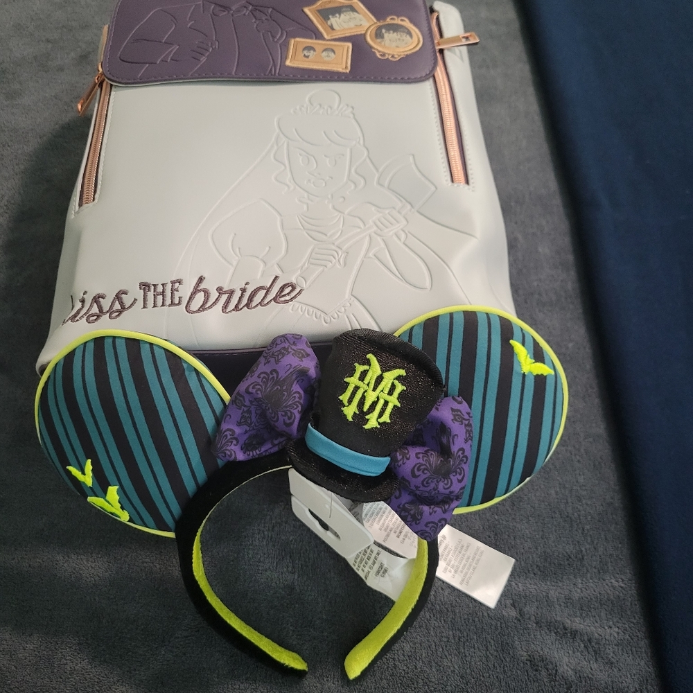 Haunted Mansion backpack and ears